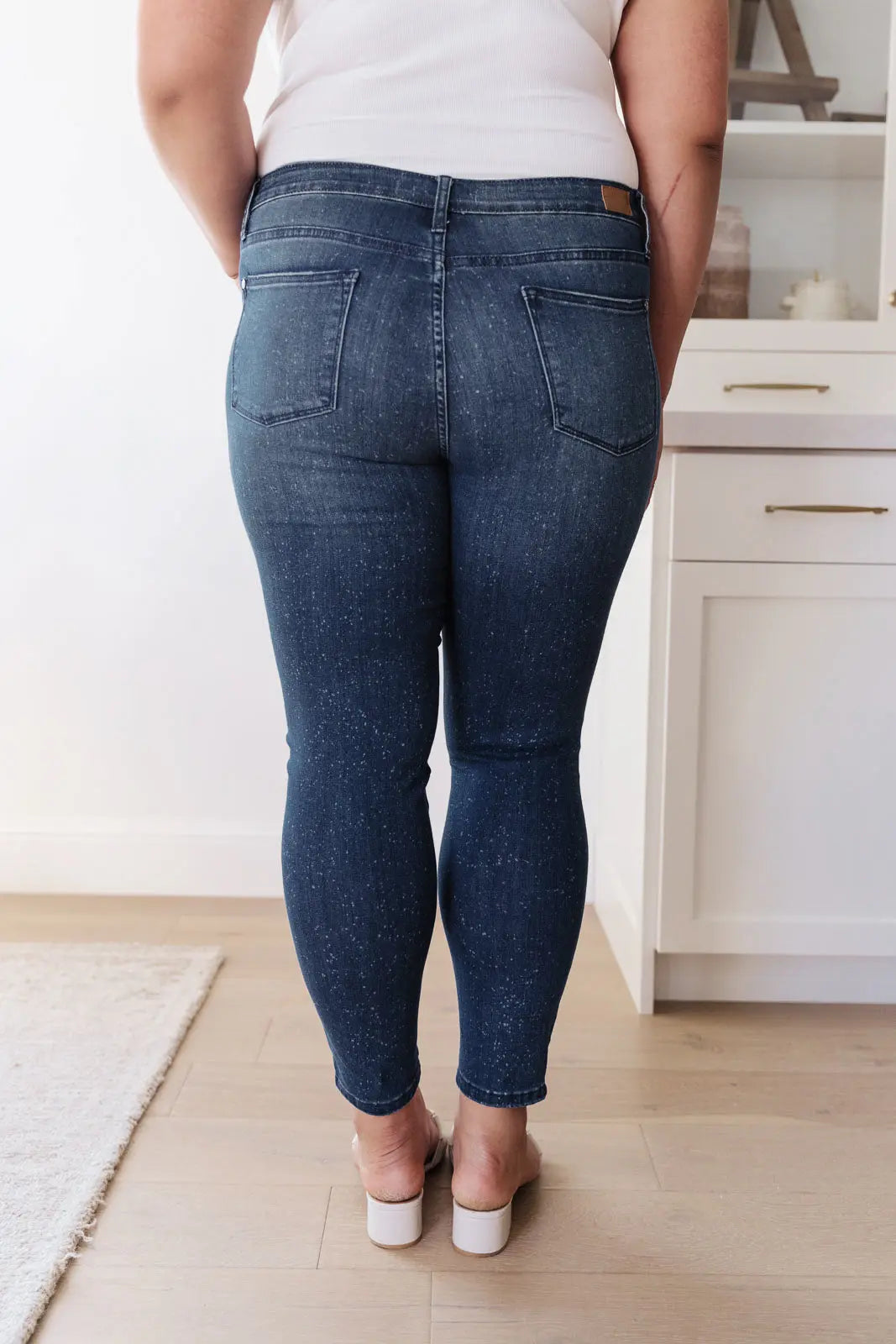 Mid Rise Relaxed Fit Mineral Wash Jeans for Women - Soft Comfort Stretch Denim Pants - Casual Everyday Wear for Work, Travel & Weekend Outfits