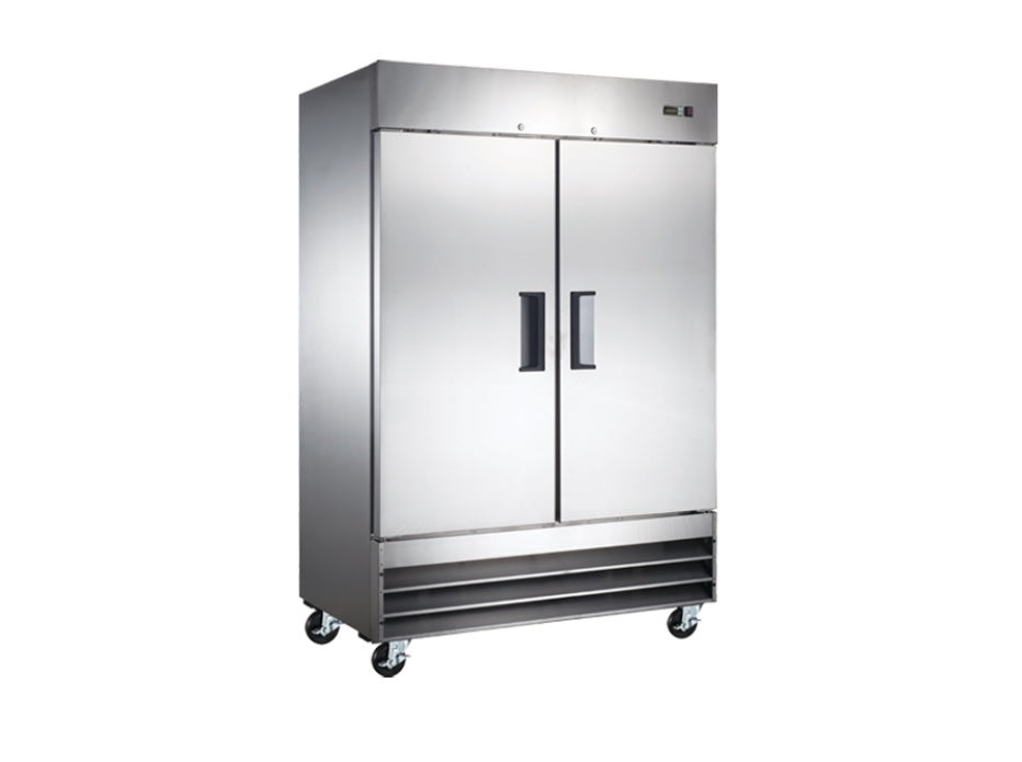 Nella 54 Inch Reach-In Commercial Refrigerator with 2 Solid Doors - Perfect for Restaurants, Cafes, and Catering Businesses