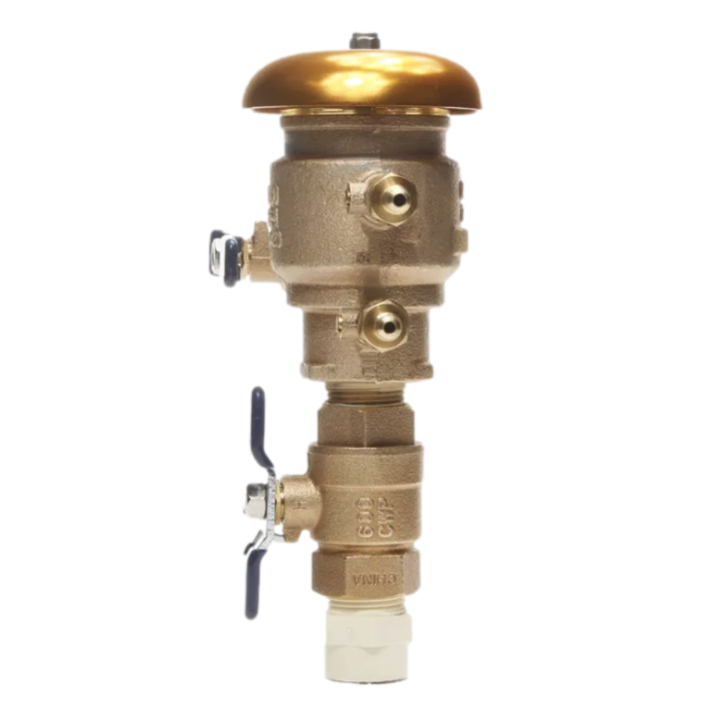 FEBCO 765EBV 1 Inch Bronze Pressure Vacuum Breaker with Ball Valves | Freeze Sensing Technology | Requires Connection Kit | Ideal for Irrigation Systems & Backflow Prevention