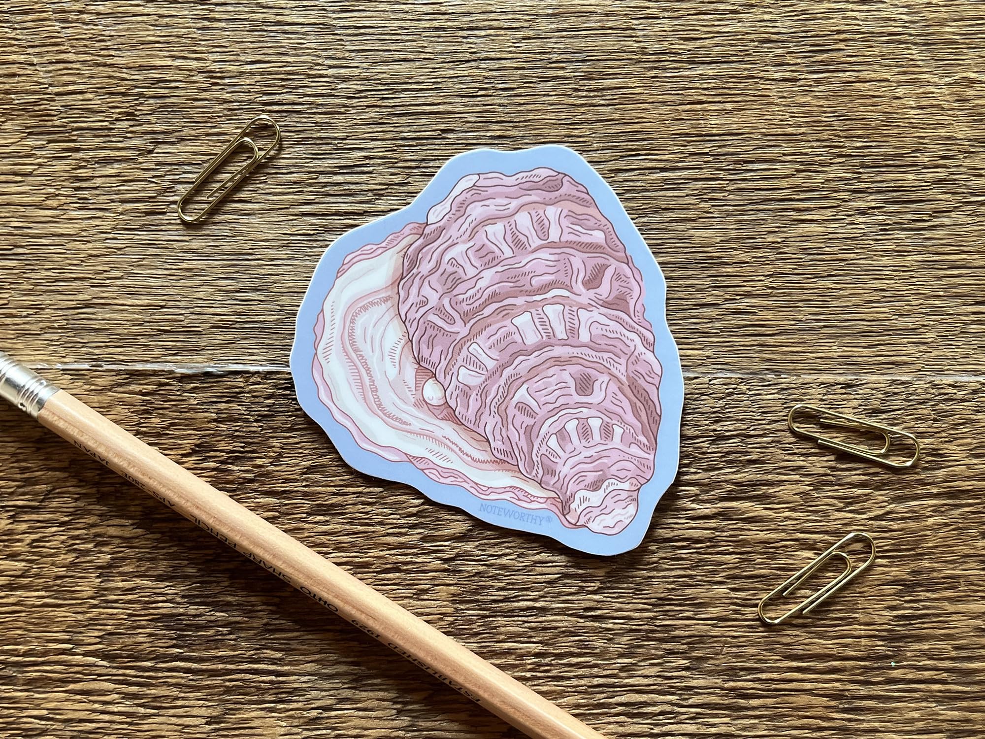 Premium Oyster Stickers - Waterproof Vinyl Decals for Laptops, Water Bottles & DIY Crafts - Perfect for Home Decor, Scrapbooking & Personalizing Gifts