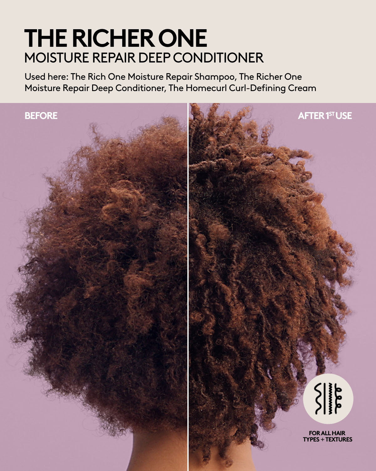 The Richer One Moisture Repair Deep Conditioner for Damaged Hair - Intense Hydration & Repair Treatment for Dry, Frizzy Hair - Perfect for Salon-Quality Hair Care at Home