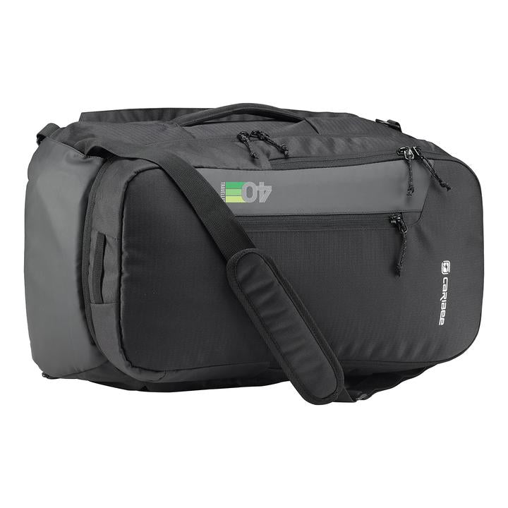 Caribee 40L Travel Backpack - Lightweight Carry-On Backpack for Airplane, Hiking & Business Travel - Black | Perfect for Weekend Trips & Commuting