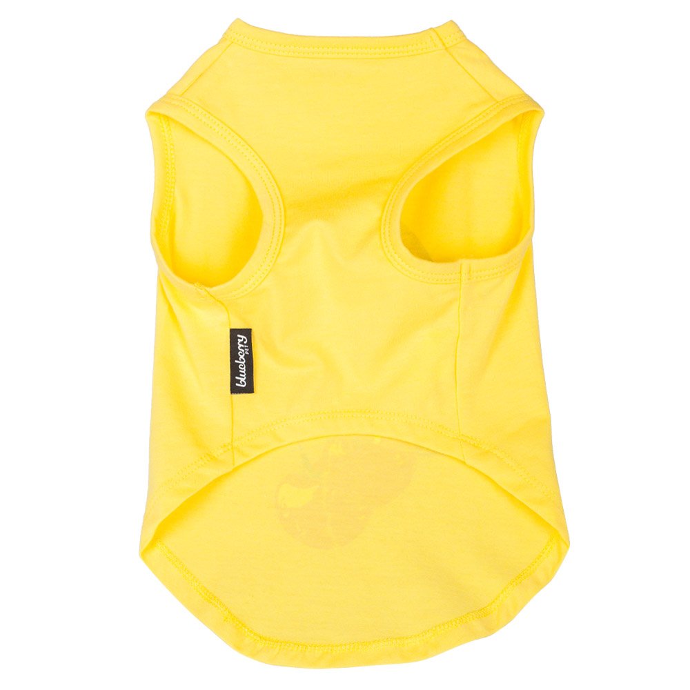 Sunshine Yellow Dog Tank Top - Blueberry Pet Cherry Soda Candy Cotton T-Shirt for Small Dogs (10