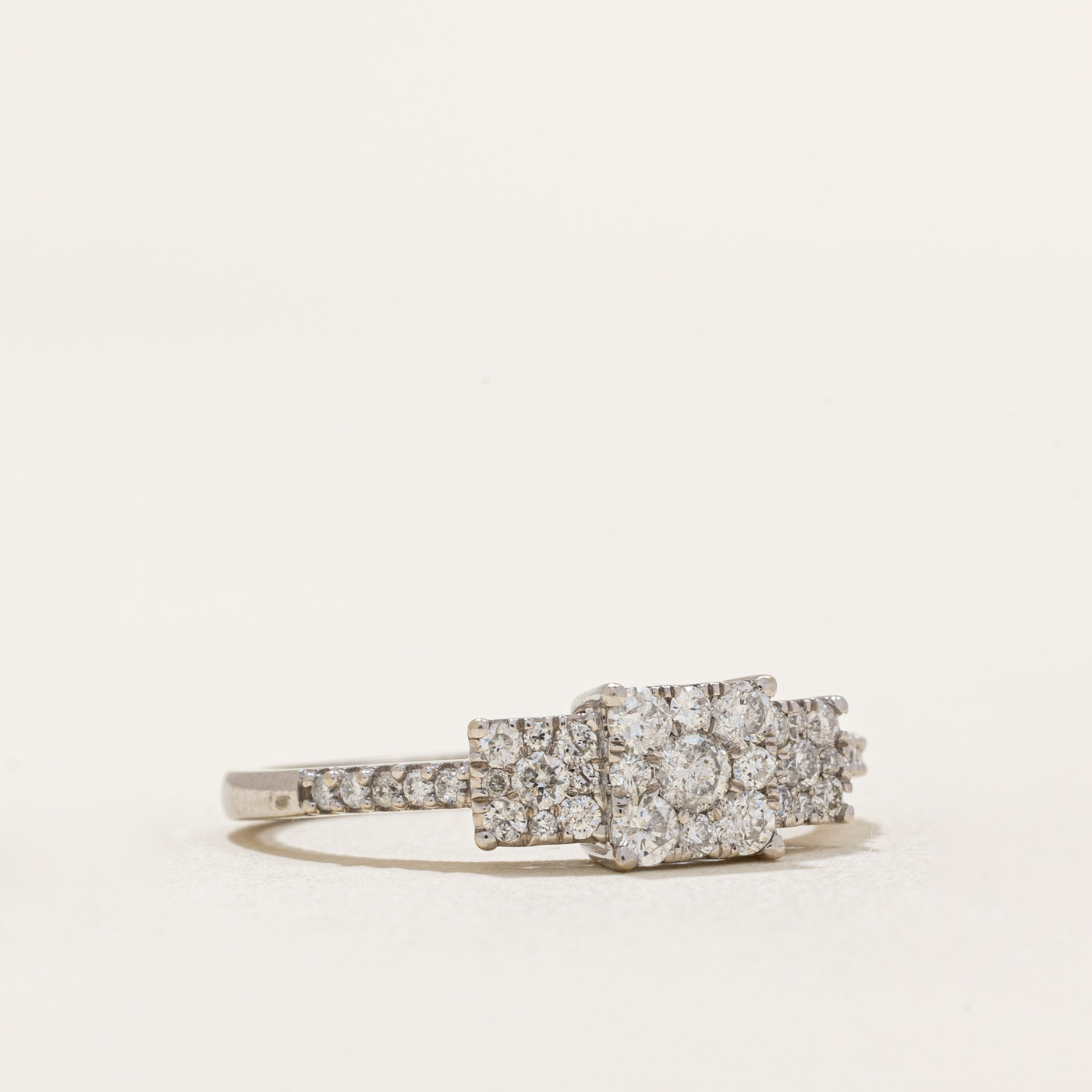 0.45ctw Diamond Cluster Ring - Size 6 | Elegant Wedding Band, Anniversary Gift & Everyday Luxury Jewelry for Women