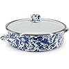 3 Quart Saute Pan with Ocean Swirl Enamel Coating - Nonstick, Oven Safe Cookware for Sauteing, Frying & Simmering | Perfect for Stovetop & Oven Cooking