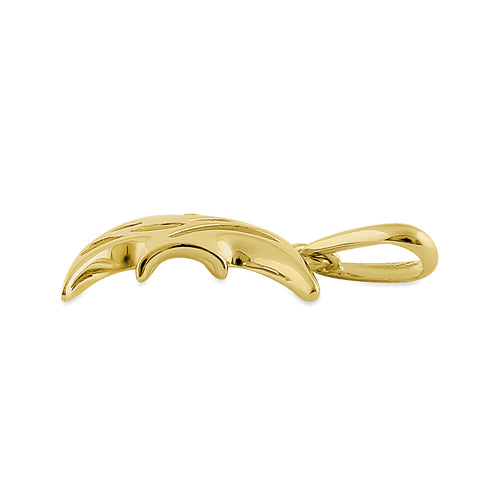 14K Yellow Gold Angelfish CZ Pendant Necklace - Elegant Angel Fish Jewelry for Women - Perfect Gift for Birthday, Anniversary & Special Occasions