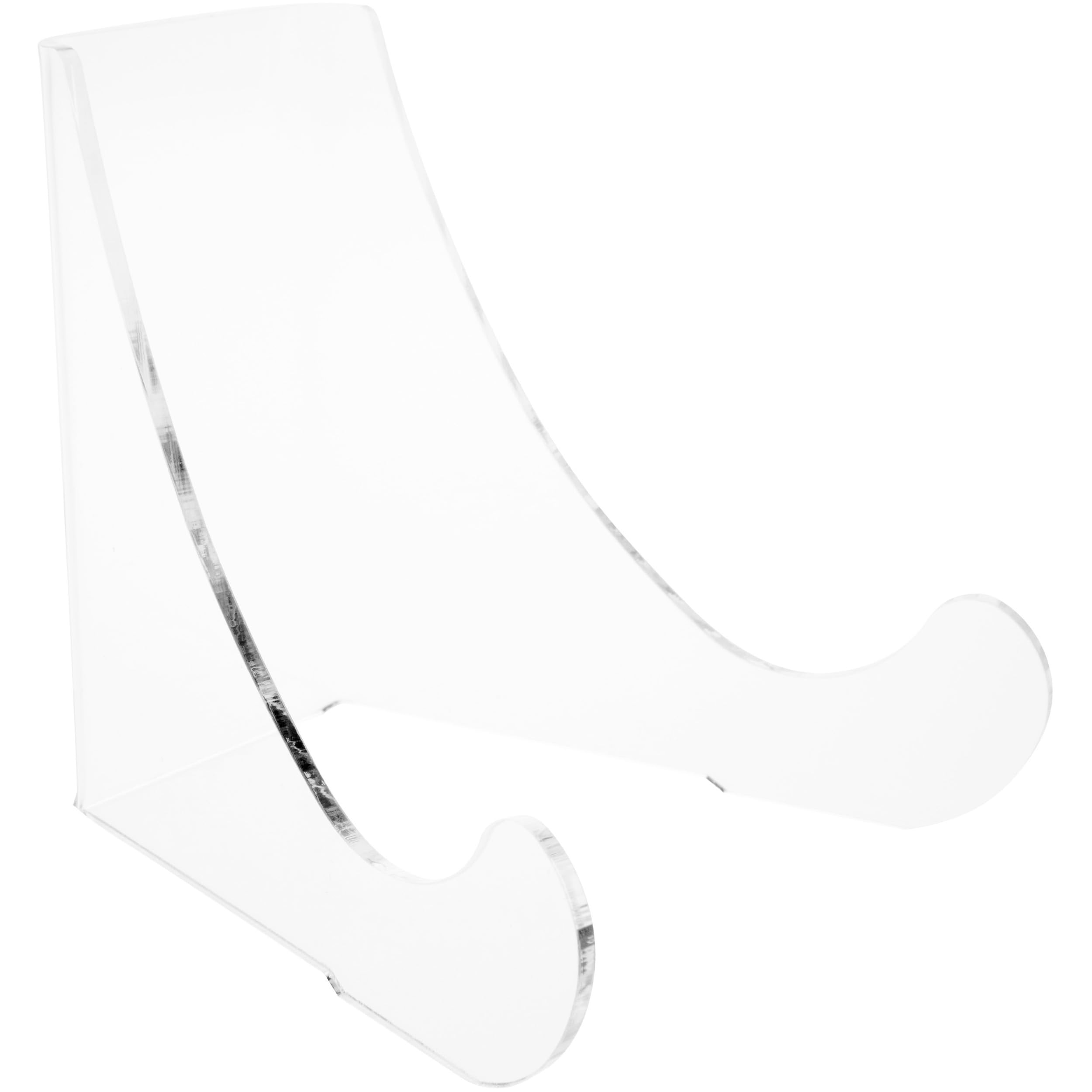 Plymor Clear Acrylic Flat Back Easel with Rounded Support Ledges - 4.5