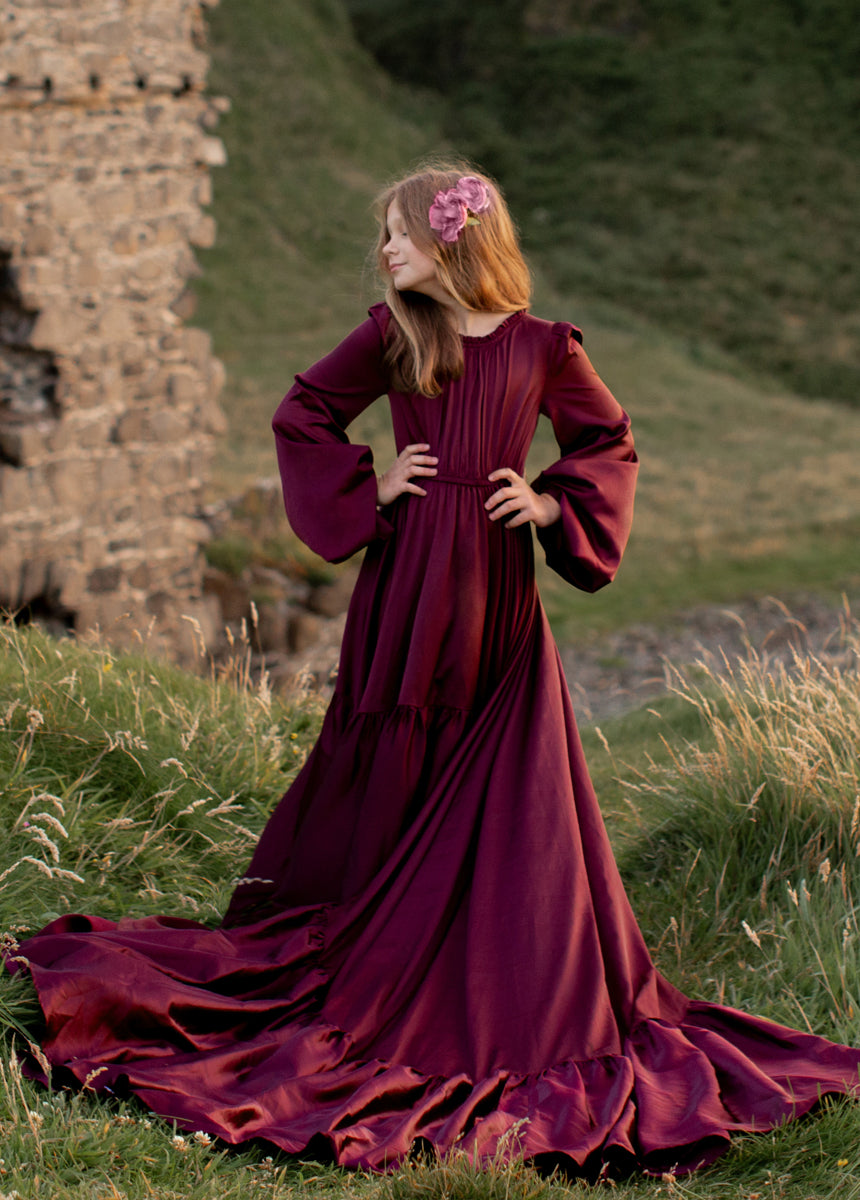 Leana Impact Dress in Plum - Elegant Flowy Midi Dress for Women, Perfect for Weddings, Parties & Special Occasions