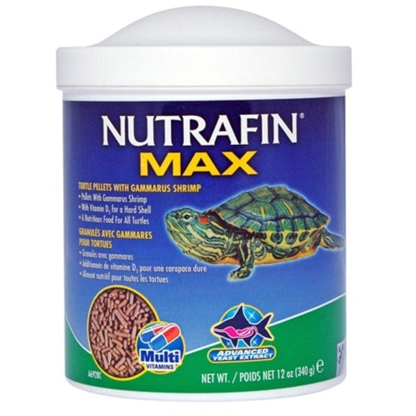 Nutrafin Max Turtle Pellets with Gammarus Shrimp - Premium Aquatic Turtle Food for Healthy Shell & Growth - Ideal for Red-Eared Sliders & Water Turtles - Perfect for Daily Feeding & Nutrition Boosting
