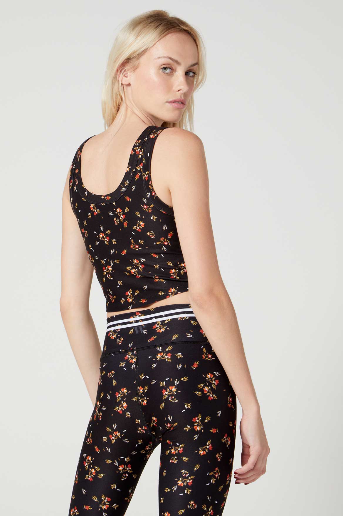 Anna Cropped Tank Top - Foxy Floral Print Women's Summer T-Shirt | Casual Wear, Beach Outfit, Festival Fashion