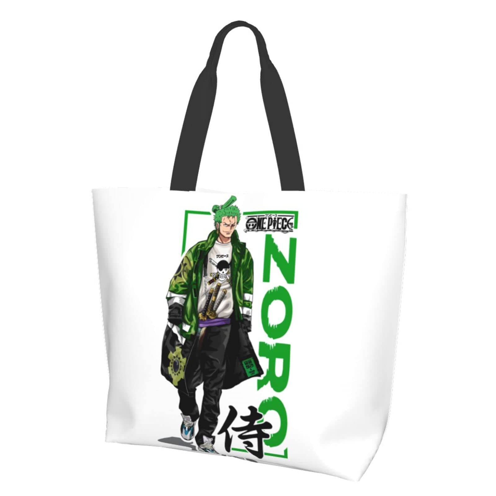 One Piece Anime Shoulder Bag for Women - Reusable Eco-Friendly Canvas Tote Handbag - Perfect for Shopping, Travel, and Daily Use