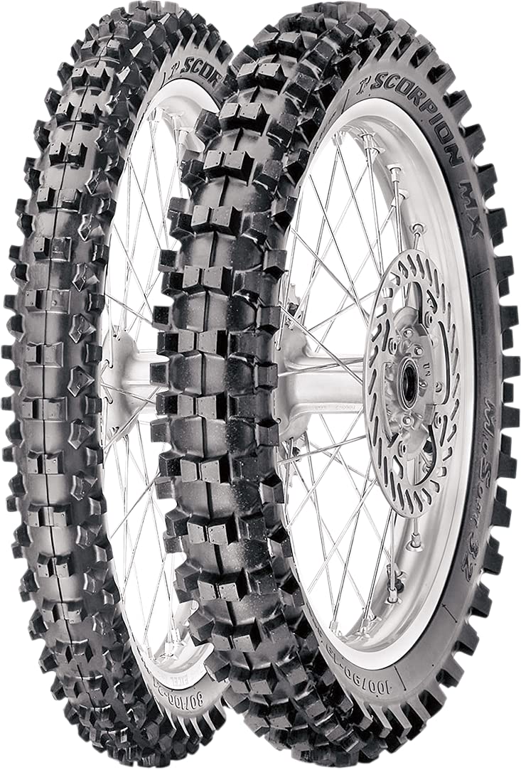 MICHELIN TIRE MX32 MIDSOFT FRONT 70/100-19 42M BIAS TT - Dirt Bike & Motocross Tire for Off-Road Racing, Trail Riding & MX Tracks