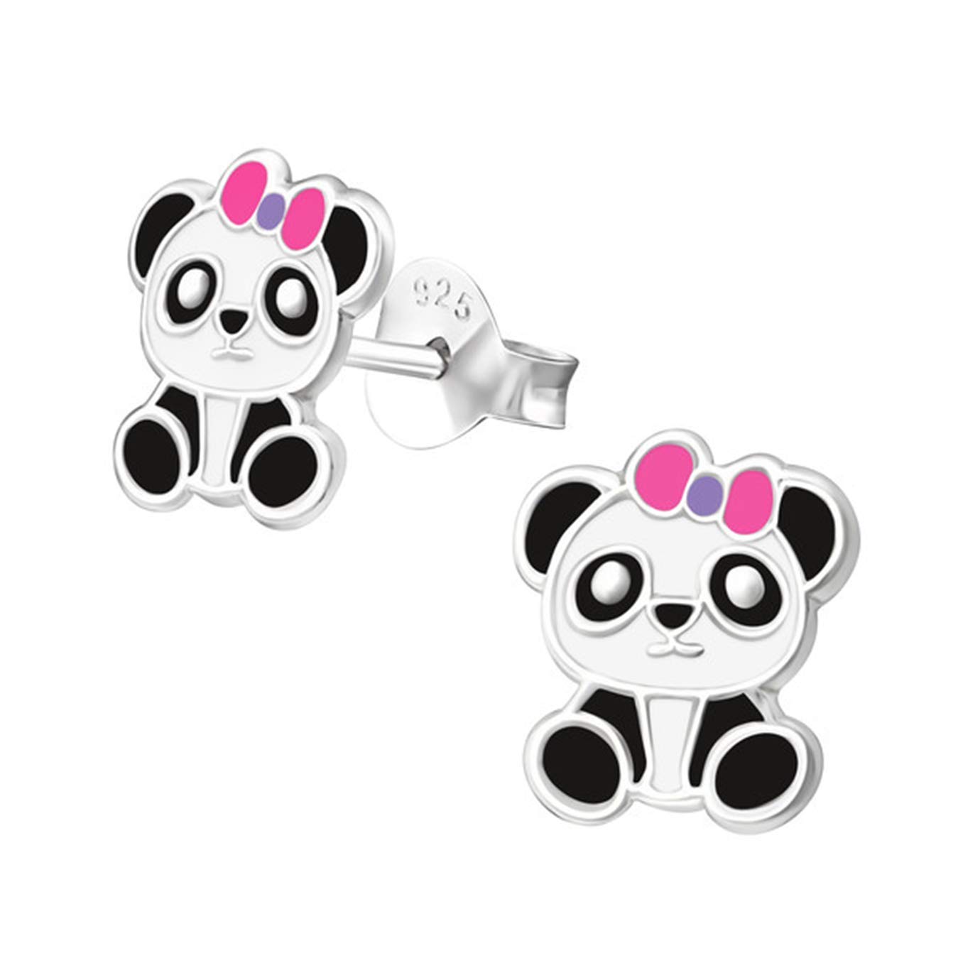 925 Sterling Silver Panda Earrings - Cute Animal Jewelry for Women, Girls - Perfect for Gifts, Parties, Everyday Wear