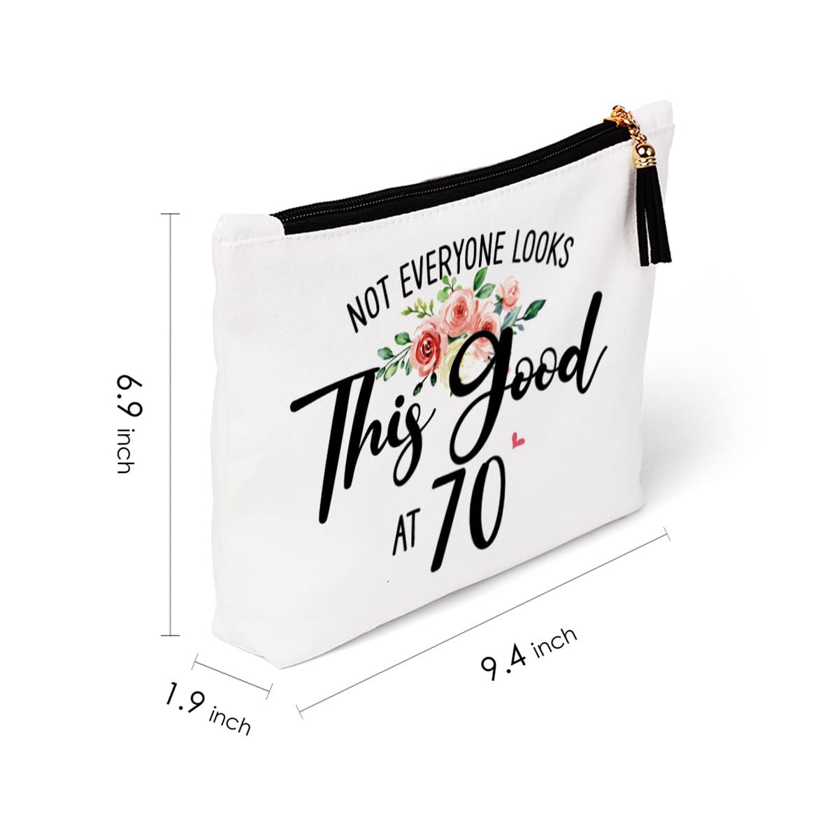 70th Birthday Gifts for Women - Elegant Makeup Cosmetic Bag for Mom, Wife, Grandma, Sister & Friends | Perfect Gift for Teachers, Colleagues & Bosses | High-Quality Travel Organizer for Makeup & Toiletries | Ideal for Birthday Celebrations, Retirement Parties & Special Occasions