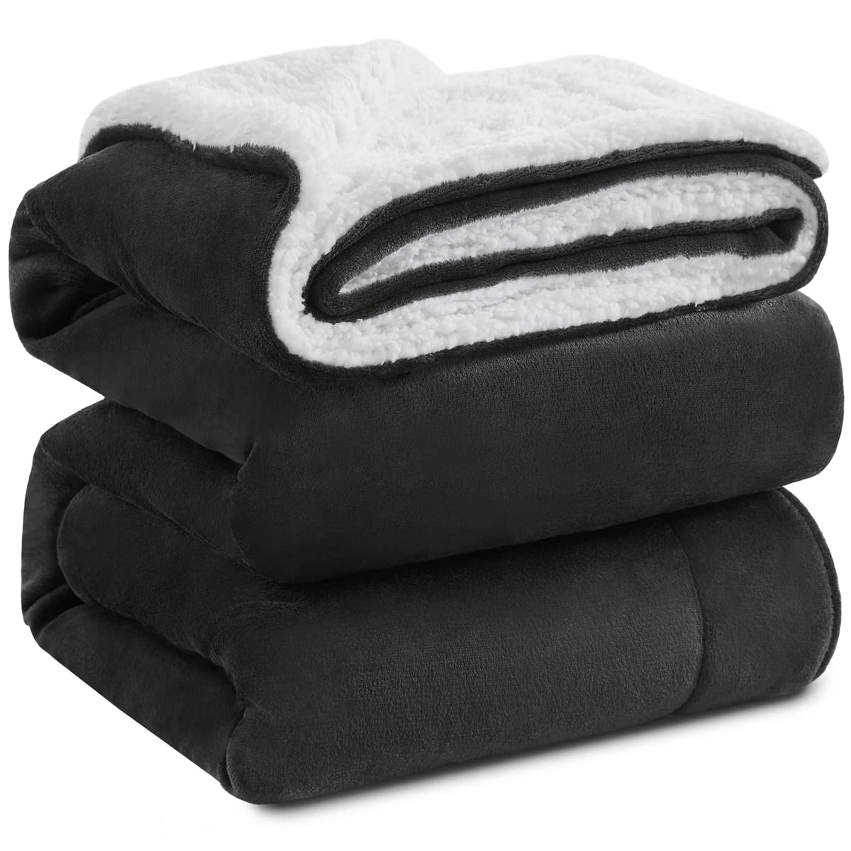 KAWAHOME Sherpa Fleece Blanket Twin Size - Super Soft & Ultra Warm 500GSM Heavy Winter Blanket for Bed, Couch, Sofa - 66