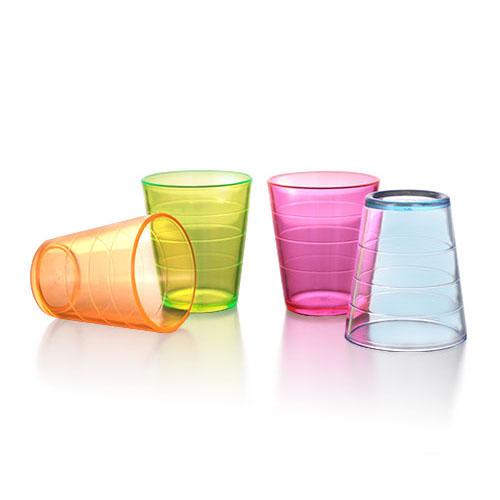 Barconic® 2oz Thick Plastic Shot Glasses Set - 12-Piece Multi-Colored Party Cups for Whiskey, Tequila, Vodka & Cocktails - Perfect for Bars, Weddings, Birthday Parties & Game Nights