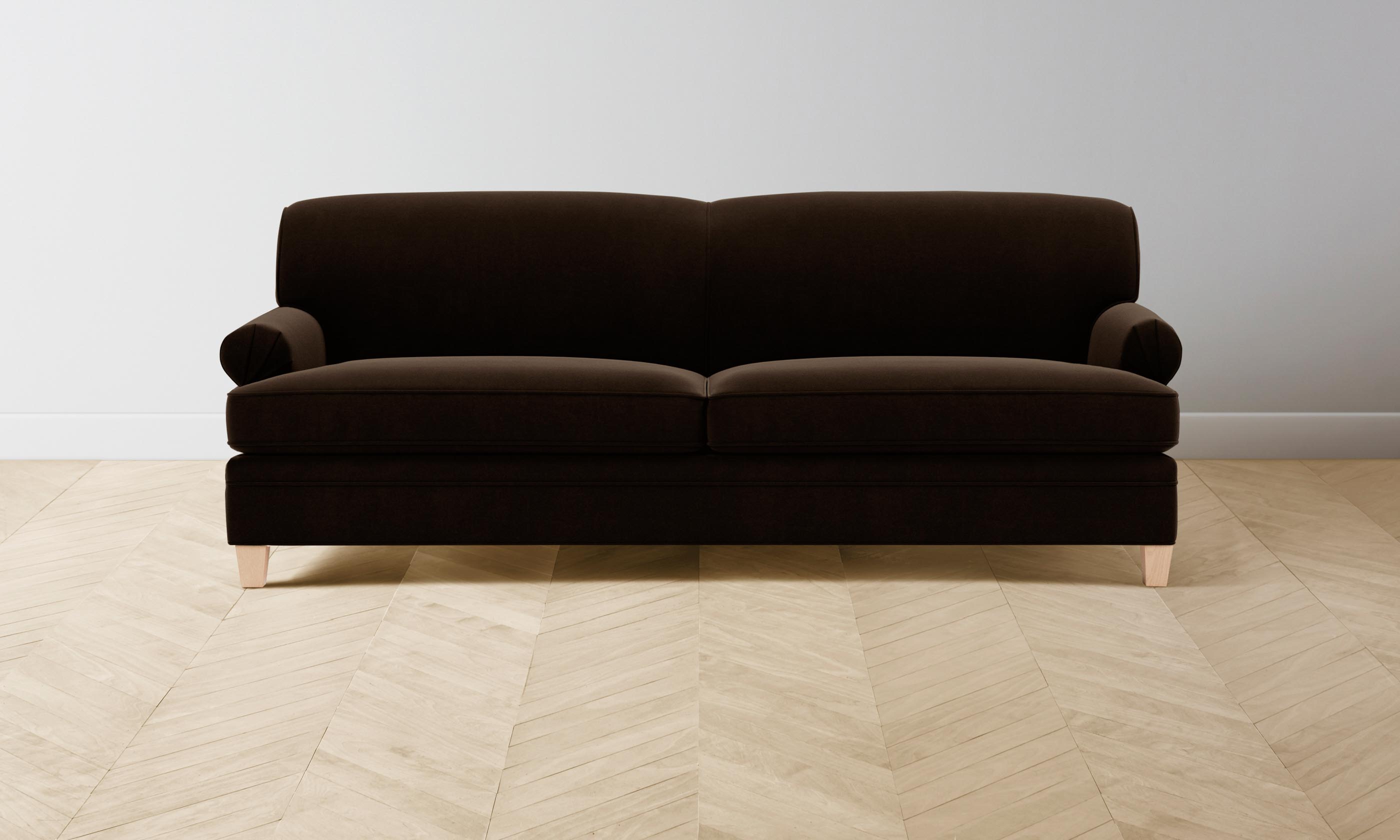 Luxury Carmine Sofa - Premium Mohair Upholstery in Rich Chocolate Brown | Perfect for Living Room, Lounge & Modern Home Decor