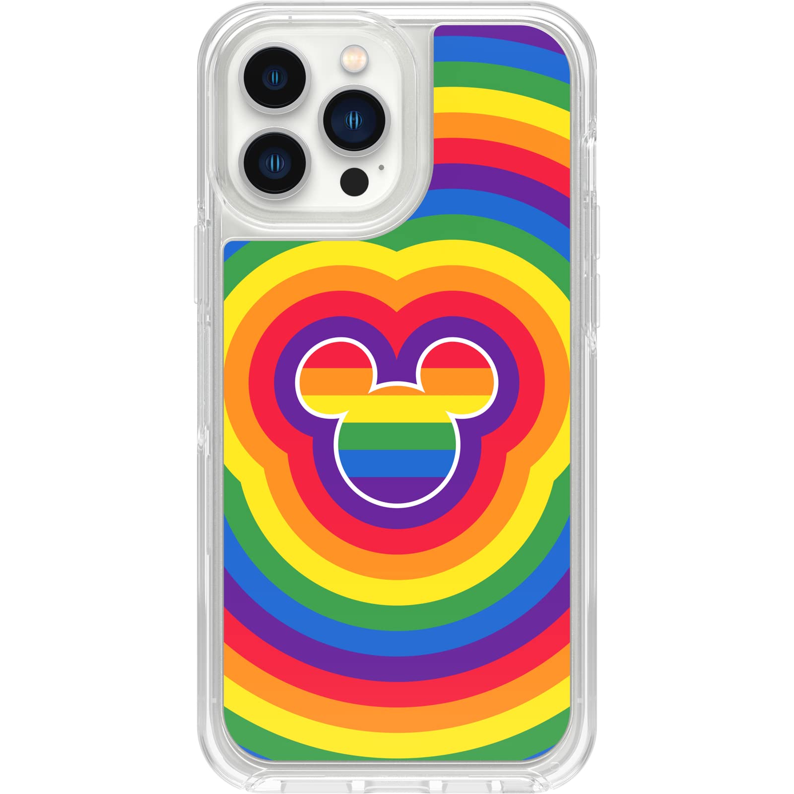 OtterBox SYMMETRY SERIES Clear Protective Case for iPhone 13 Pro Max & iPhone 12 Pro Max - Disney Pride Edition | Slim Fit, Shockproof Cover | Perfect for Everyday Use, Travel & Outdoor Activities