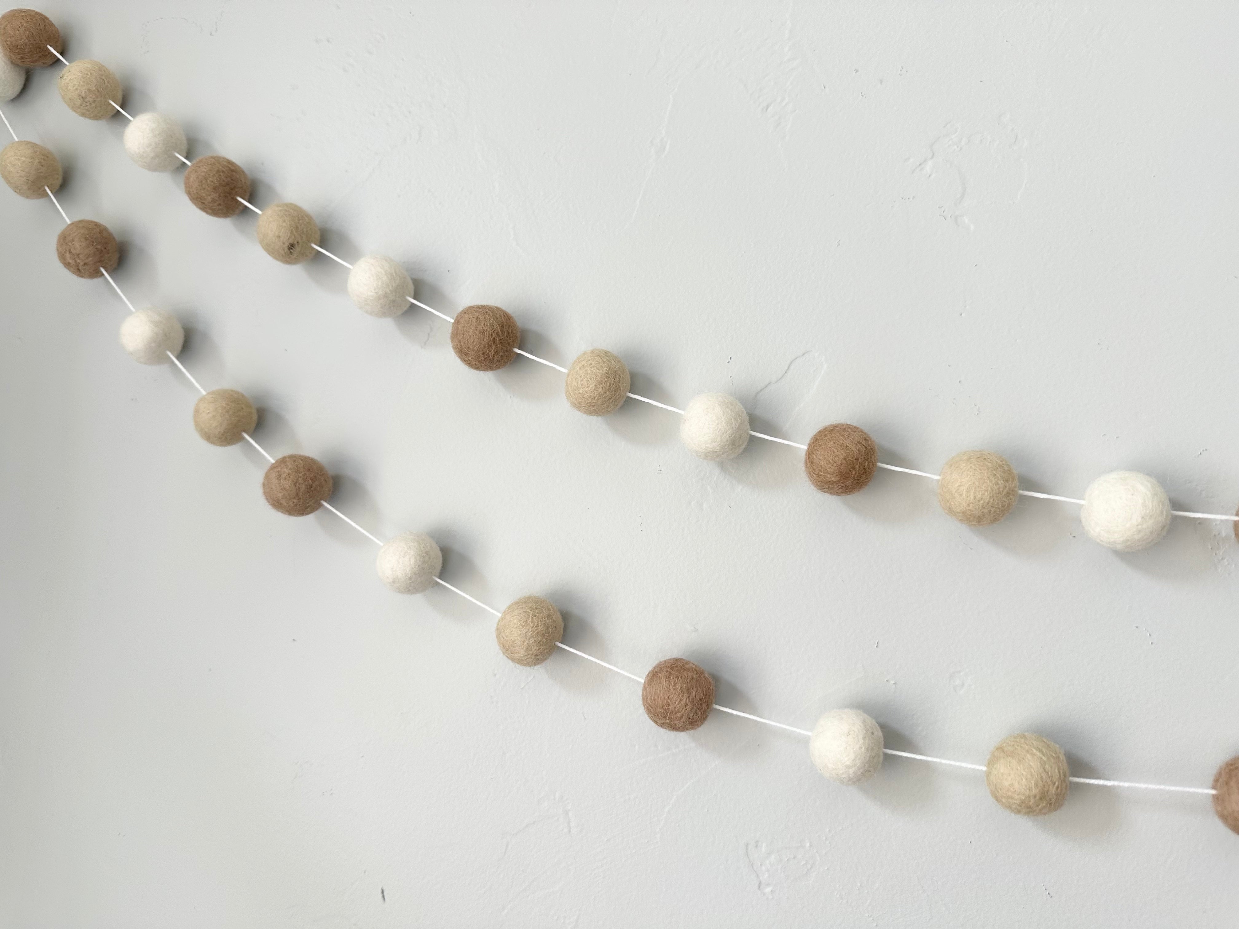 Neutral Gradient Garland - Elegant Boho Home Decor for Weddings, Parties & Nursery Room