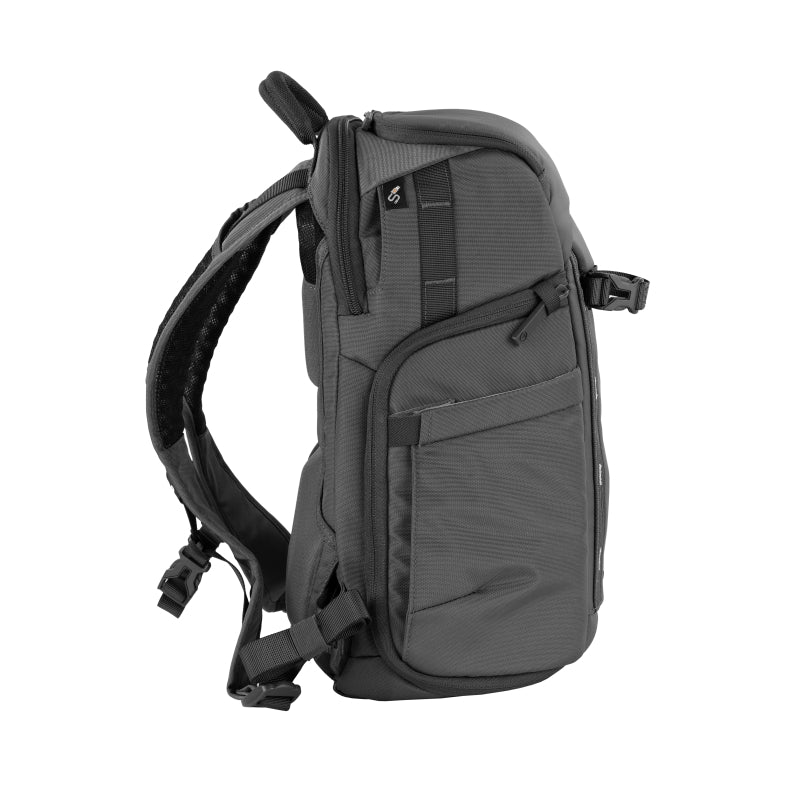 VEO S41 Gray Camera Backpack with USB Charging Port & Side Access - Waterproof DSLR/SLR/Mirrorless Camera Bag for Travel & Outdoor Photography