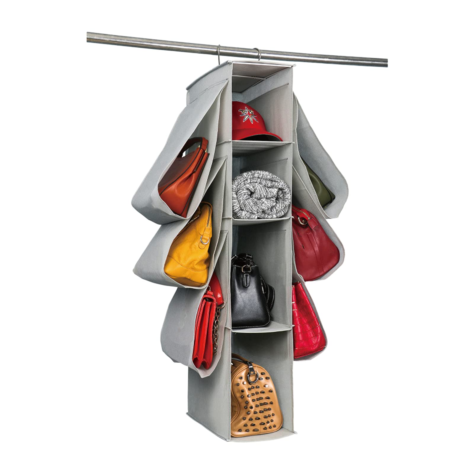 Ruiqas Breathable Hanging Storage Organizer - Handbag & Wardrobe Closet Organizer with Multiple Pockets for Home, Bedroom & Travel - Perfect for Clothes, Accessories & Small Items Storage