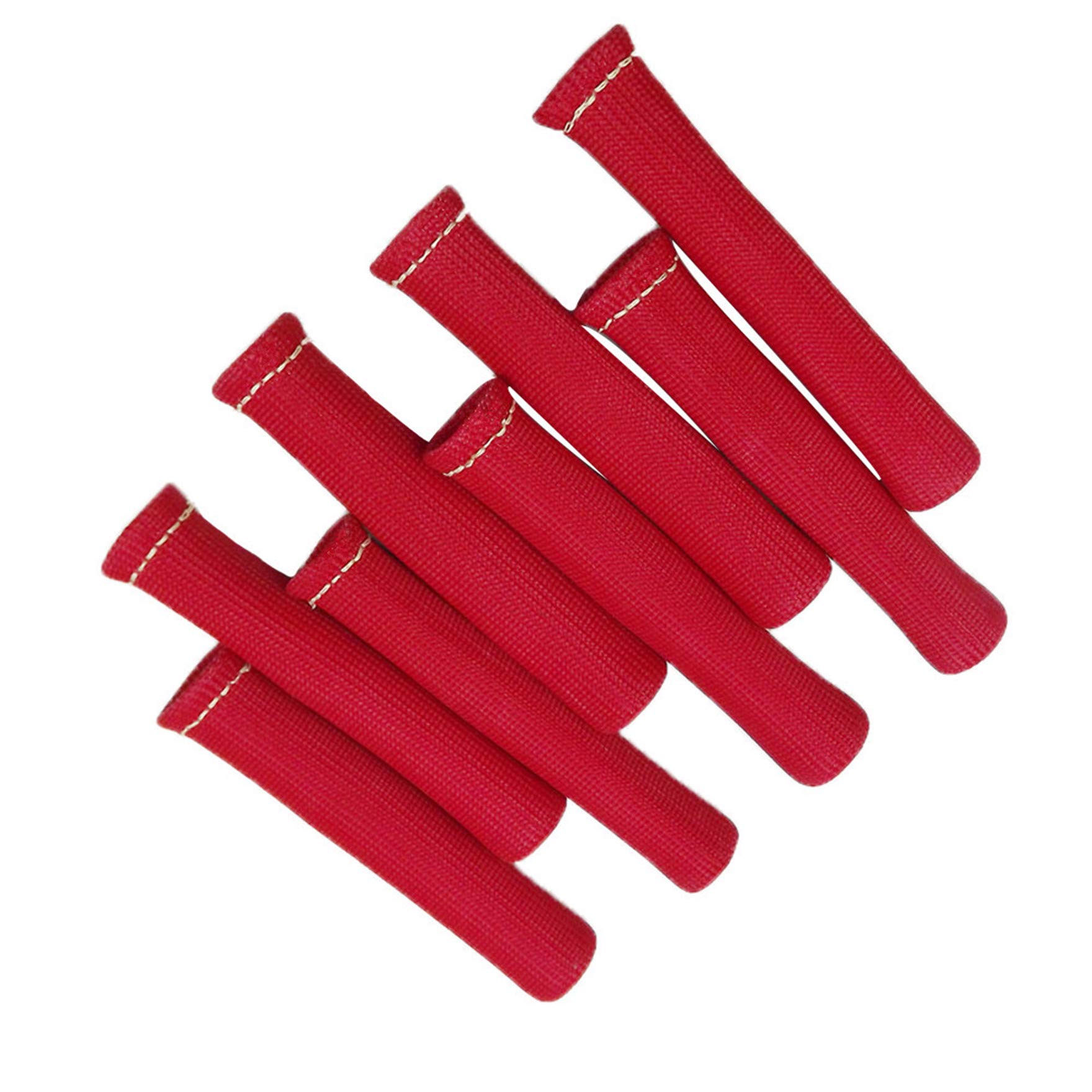 8pcs High-Temperature 1200°F Spark Plug Wire Boots Heat Shield Sleeve Protector - Compatible with SBC & BBC Engines - Durable Replacement for Car, Truck & Motorcycle Engine Protection