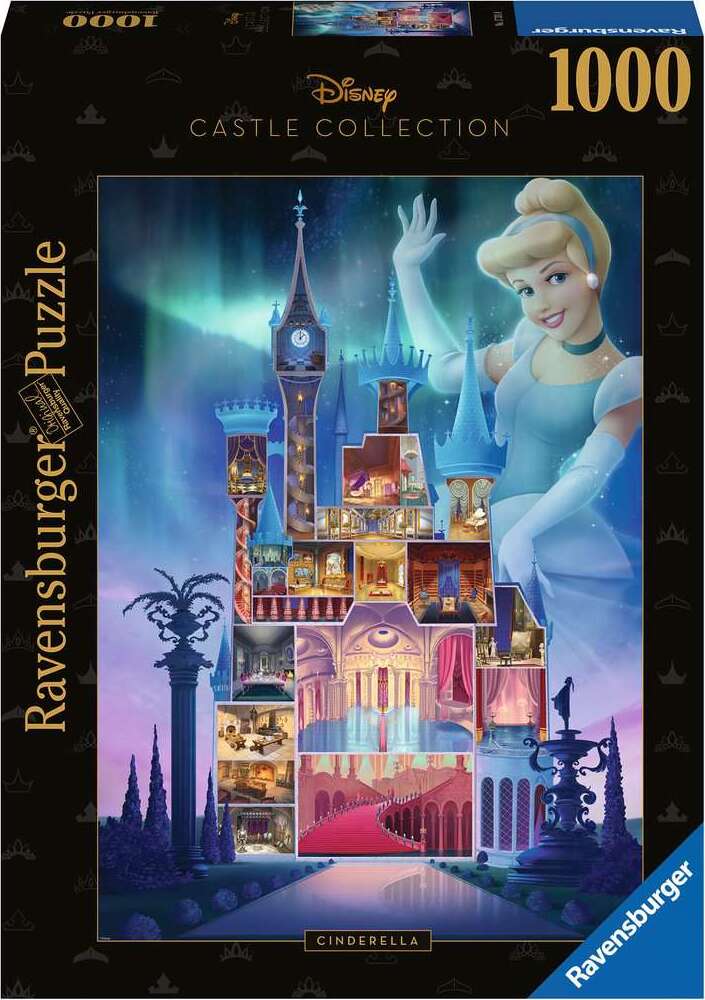 Disney Cinderella Castle 1000-Piece Puzzle - Fun Family Activity, Home Decor & Gift for Disney Fans | Perfect for Relaxation, Parties & Disney-Themed Rooms