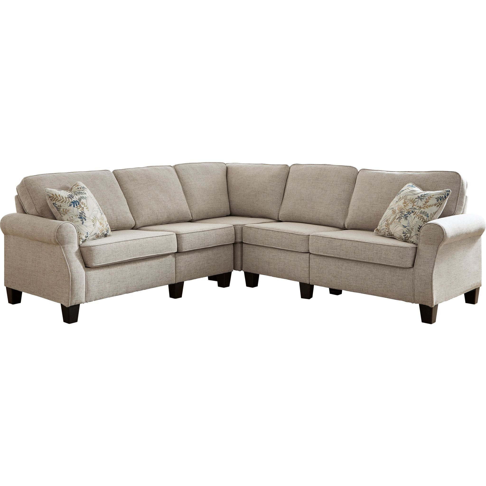 Alessio 4-Piece Modular Sectional Sofa Set with Reversible Chaise - Modern L-Shaped Living Room Couch for Small Spaces, Apartment & Family Room Furniture
