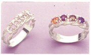 Solid Sterling Silver or 14kt Gold 3-7 Stone Mothers Ring Blank - Size 7 (Settings 163/253/57/143) - Perfect for Jewelry Making, Custom Engagement Rings & Gift Giving