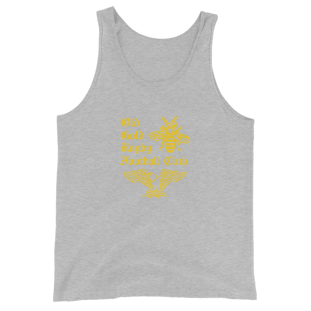 Vintage Gold RFC Social Graphic Tank Top for Men - Casual Summer Wear, Gym, Beach & Outdoor Activities