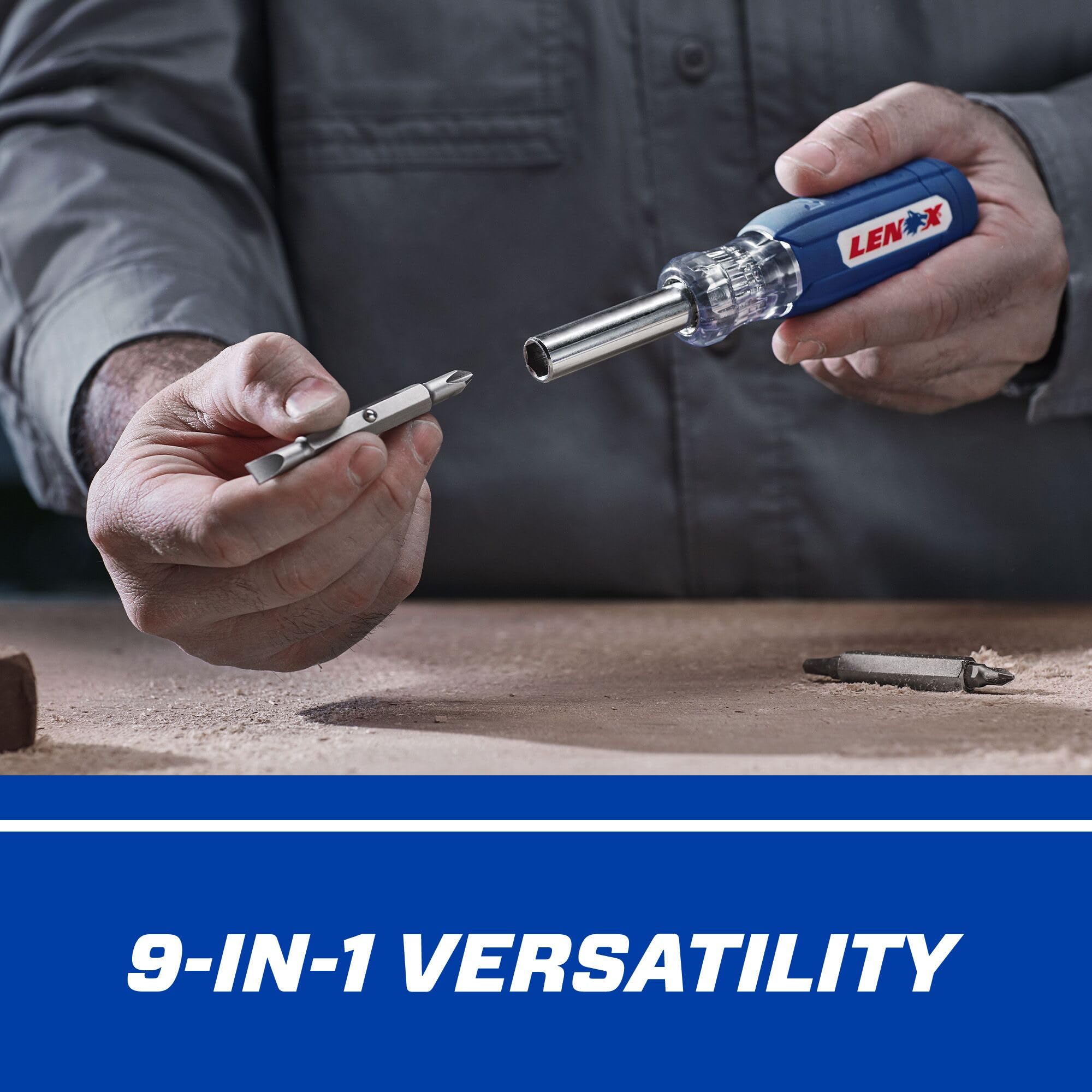 LENOX 9-in-1 Multi-Bit Screwdriver Set with Magnetic Tip (LXHT68000) - Perfect for Home Repairs, DIY Projects & Professional Use
