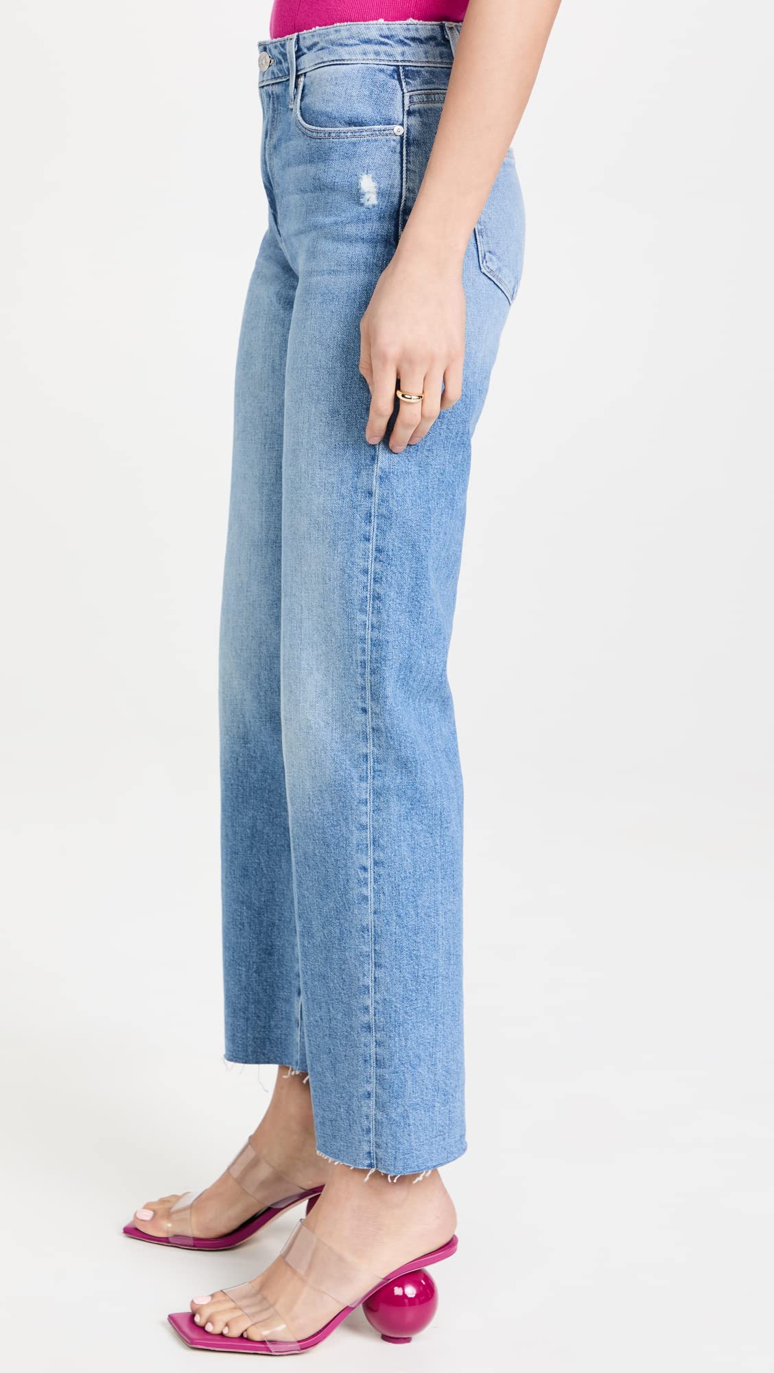 PAIGE Women's Leenah High-Rise Ankle Jeans - Slim Fit Stretch Denim Pants for Casual & Work Wear | Perfect for Office, Date Night & Everyday Outfits
