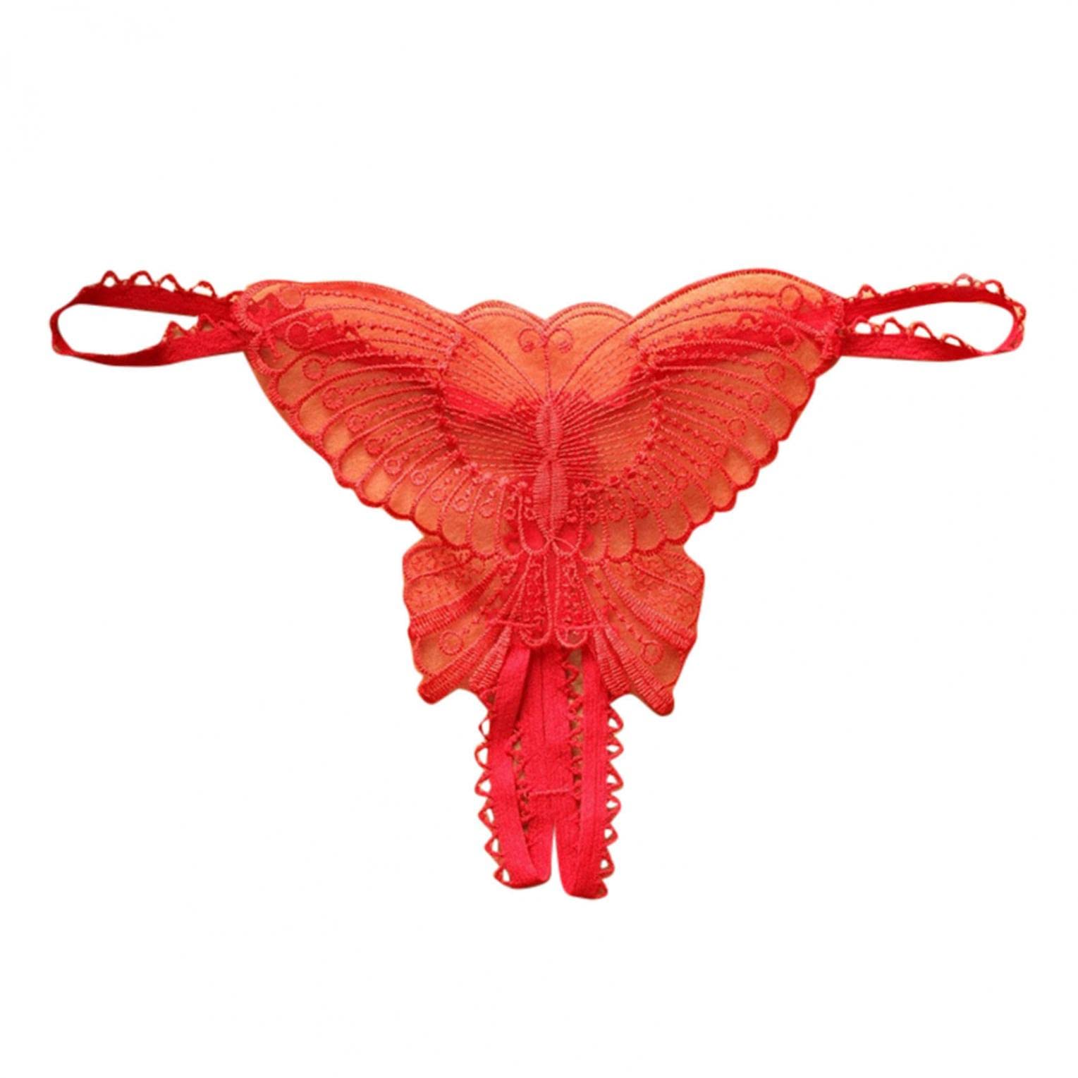 Sexy Lingerie for Women - Butterfly Lace Thong G-String Underwear Set with Corset & Bikini | Comfortable Midnight Seduction Lingerie for Romantic Nights & Special Occasions
