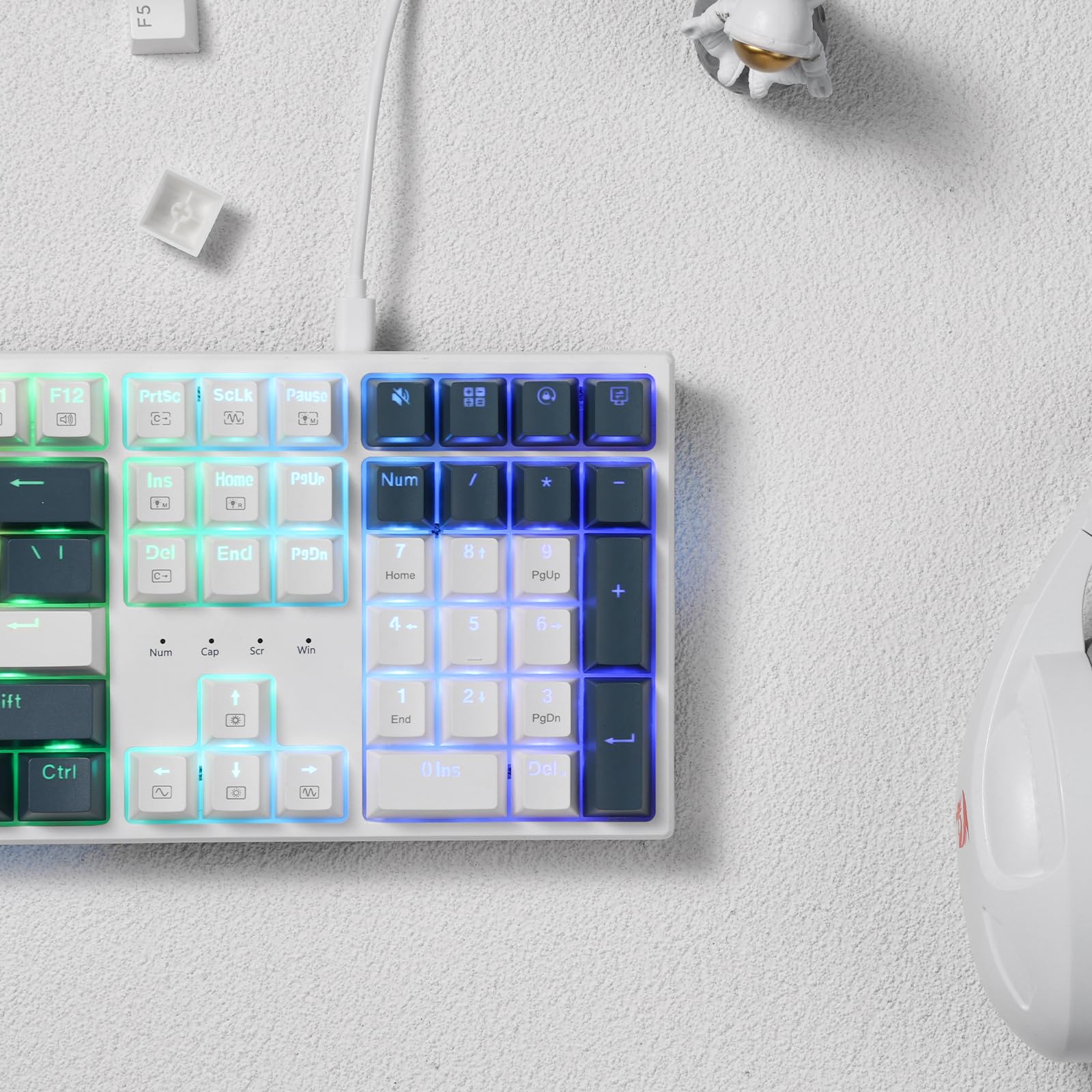 Redragon K668 RGB Mechanical Gaming Keyboard - 104 Keys, Hot-Swappable, Red Switch for PC Gaming