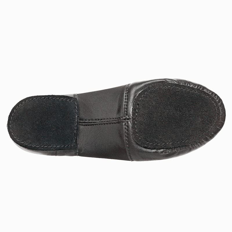 Black Slip-on Jazz Shoes for Men & Women - Elastic Leather Sole Comfort Dance Shoes - Perfect for Ballet, Jazz Dance, and Casual Wear