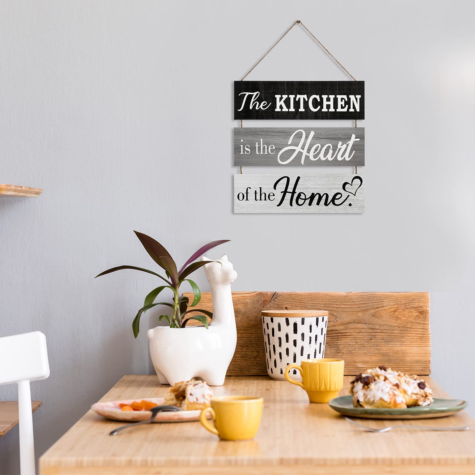 Rustic Wooden Kitchen Wall Sign Decor for Home & Outdoor