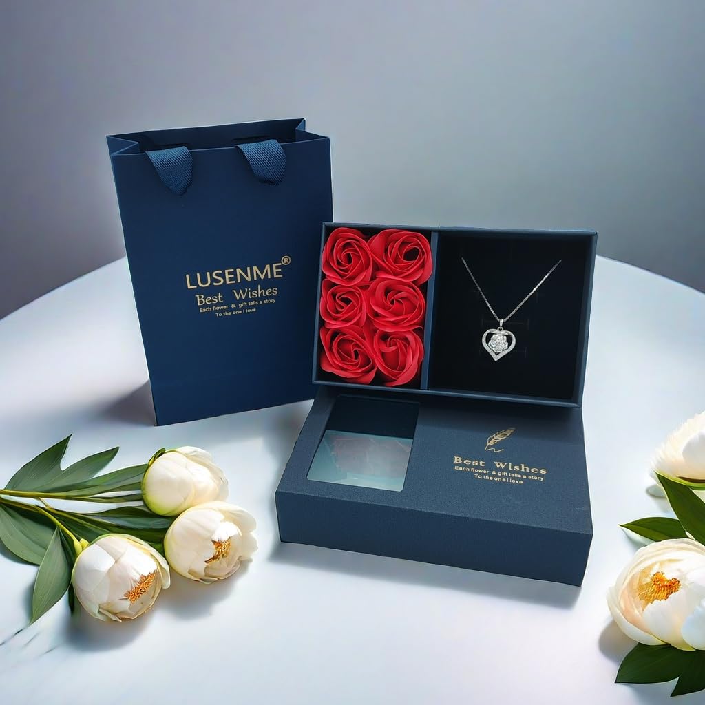 1-2 Carat Moissanite Heart Pendant Necklace for Women - 925 Sterling Silver Anniversary & Birthday Jewelry Gift for Wife, Girlfriend, Her - Perfect for Valentine's Day, Wedding, Engagement & Romantic Occasions