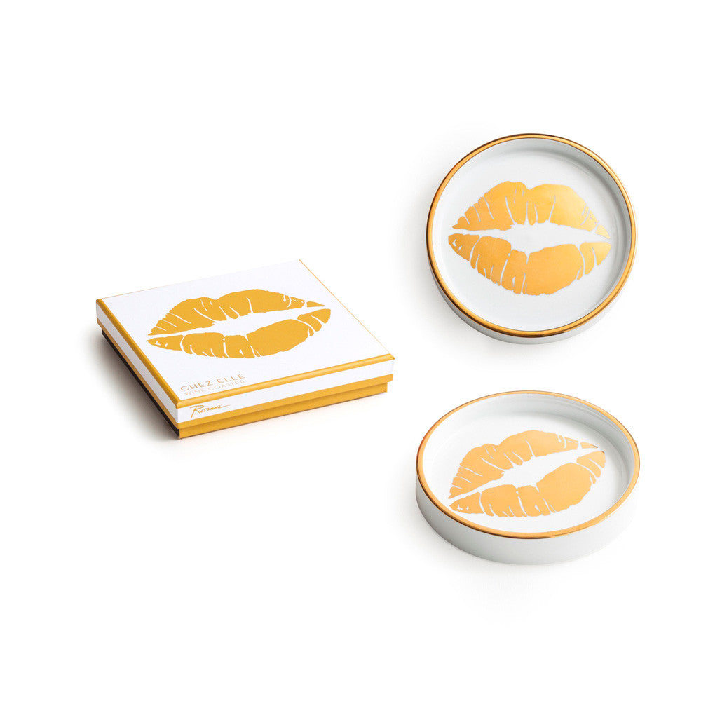Porcelain Wine Coasters for Glasses - Elegant Drink Coasters Set of 6 - Perfect for Dinner Parties, Wine Tasting & Home Decor