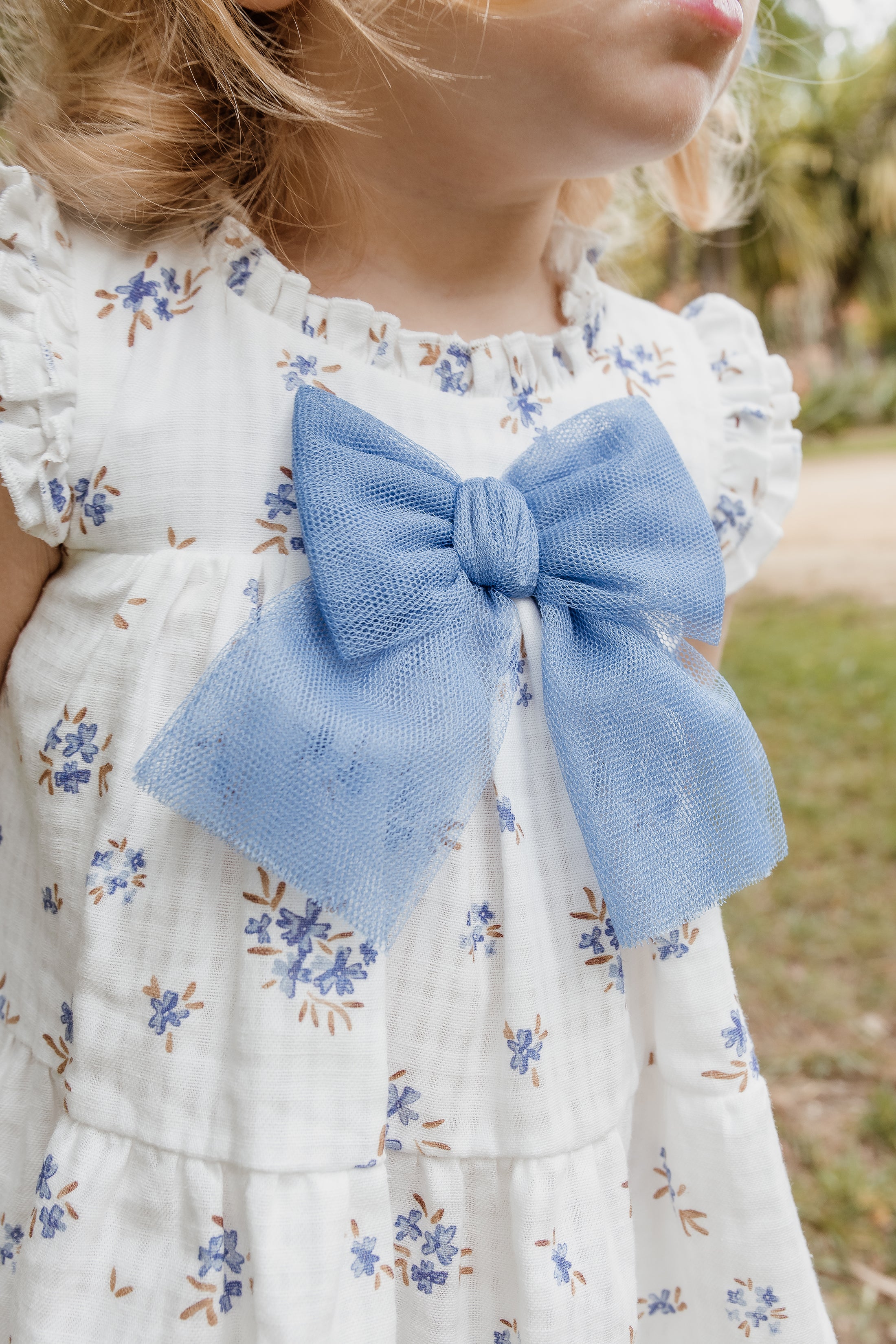 Violet Sky Blue Floral A-Line Dress with Bloomers - Elegant Summer Dress for Women, Perfect for Garden Parties, Weddings & Special Occasions