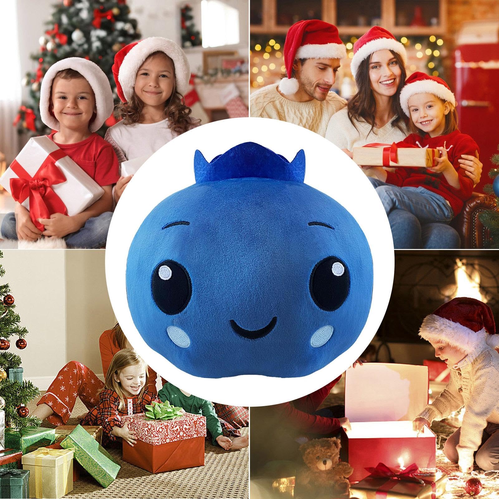 Blueberry Plush Toy - Soft Cartoon Fruit Stuffed Animal, Cute Durable Plush Decor for Kids Room, Nursery, or Gift | Fruit-Themed Collectible Toy for Playtime & Home Decoration