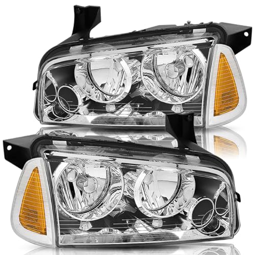 Chrome Housing with Amber Reflector
