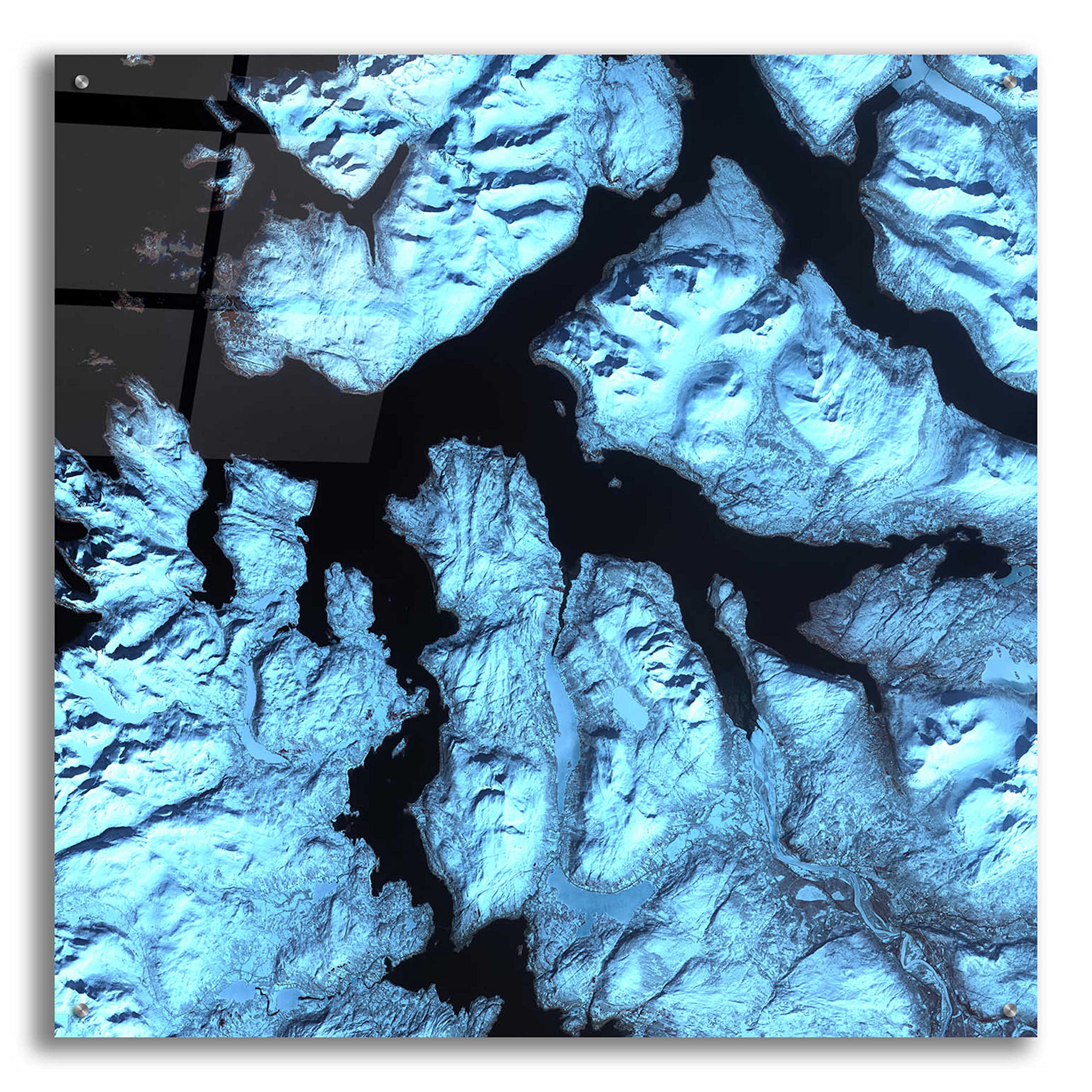 Epic Art 'Earth as Art: Northern Norway' Acrylic Glass Wall Art - 36x36 Inches Modern Home Decor - Perfect for Living Room, Bedroom & Office Spaces