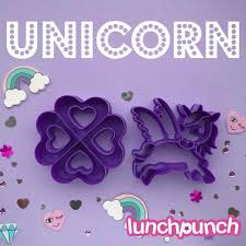 Lunch Punch Sandwich Cutter Pair - Heart & Unicorn Shaped Cookie Cutters for Kids Lunch Box | Fun Bento Tools for School Snacks, Party Food & Creative Meal Prep