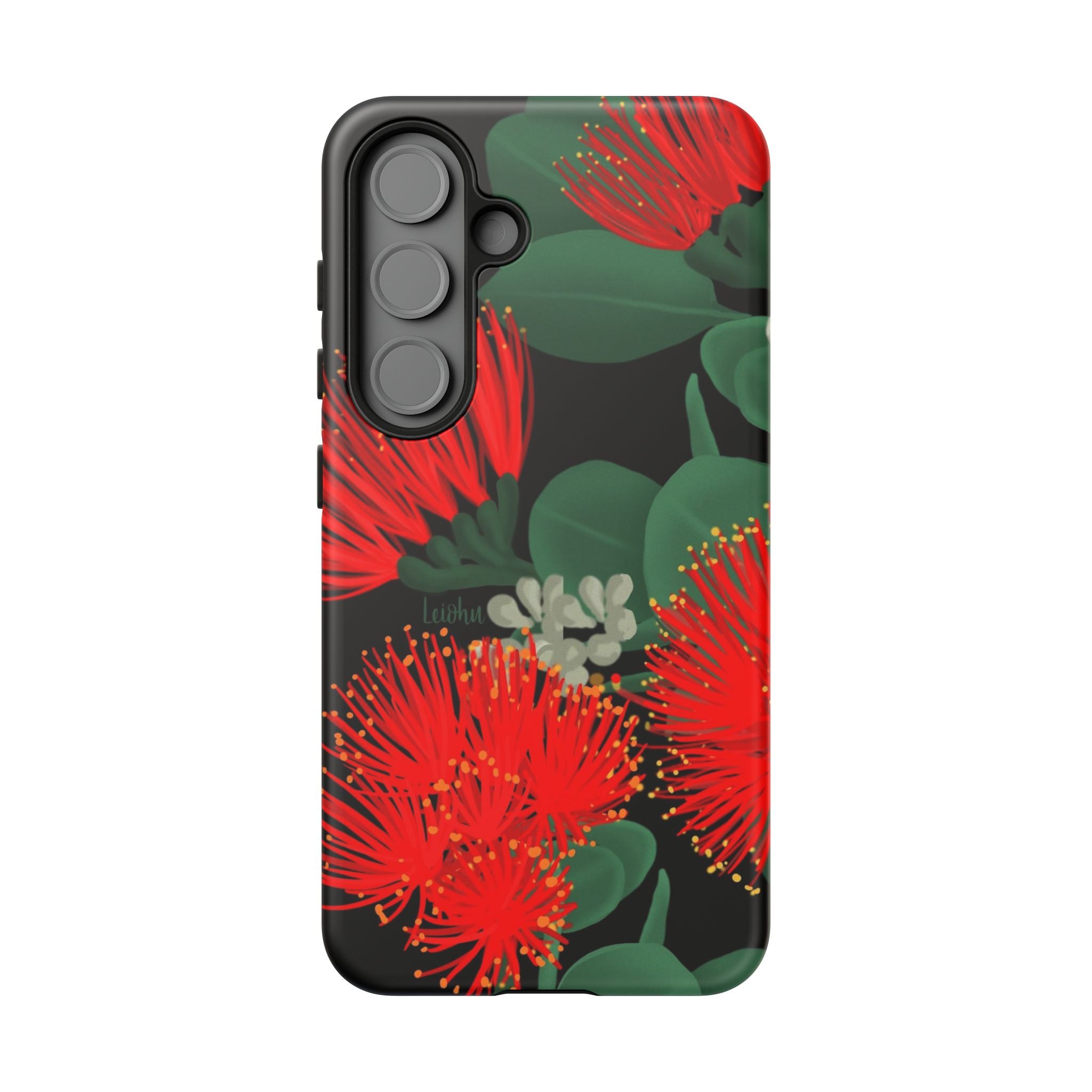 Samsung Galaxy Phone Case with 'Ōhi'a Lehua 'Ele'ele Hawaiian Flower Design - Durable Protective Cover for Everyday Use & Travel