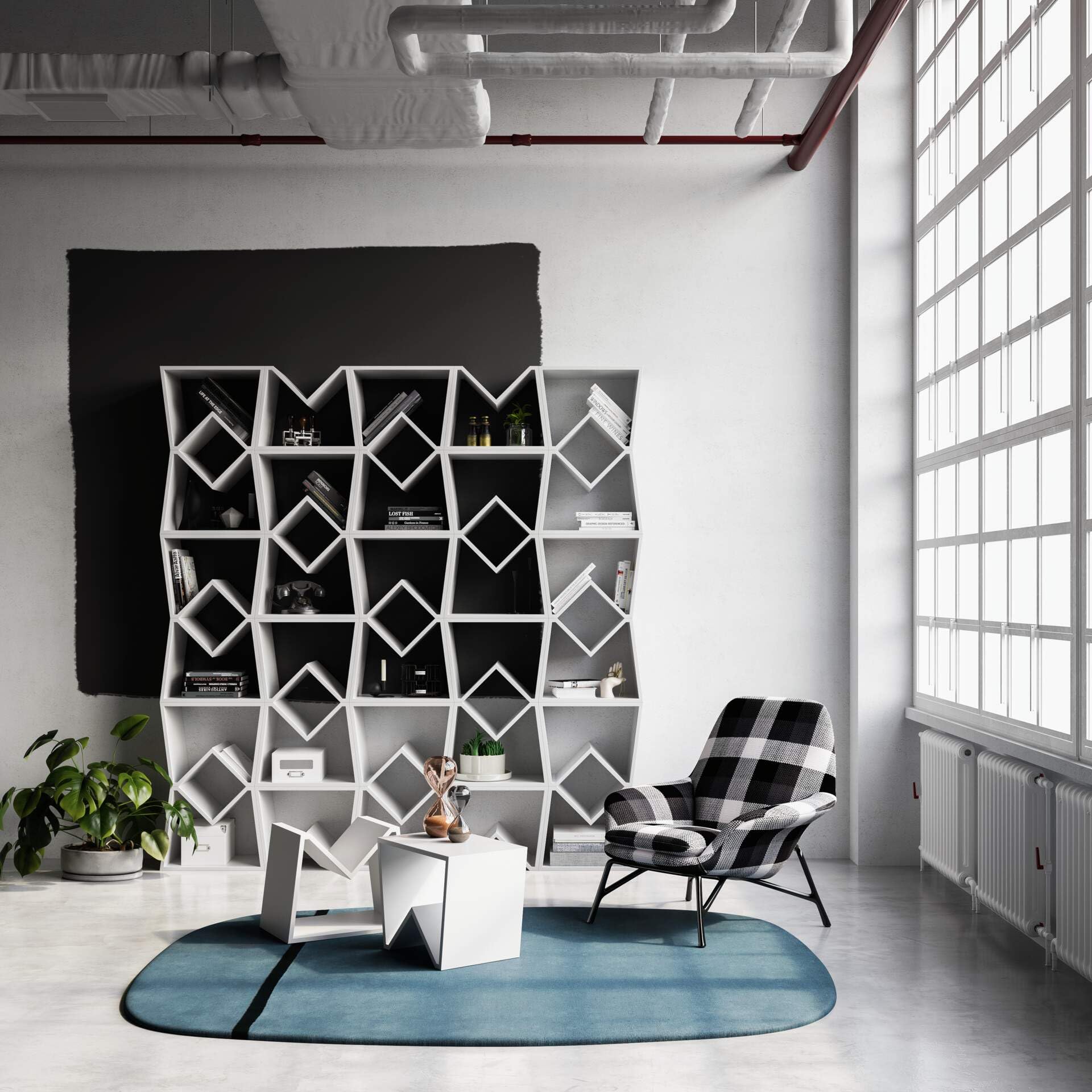 Modern Ashwood Black Coffee Table - Emma Low Design with Melamine Finish | Italian Furniture for Living Room, Lounge & Office Decor