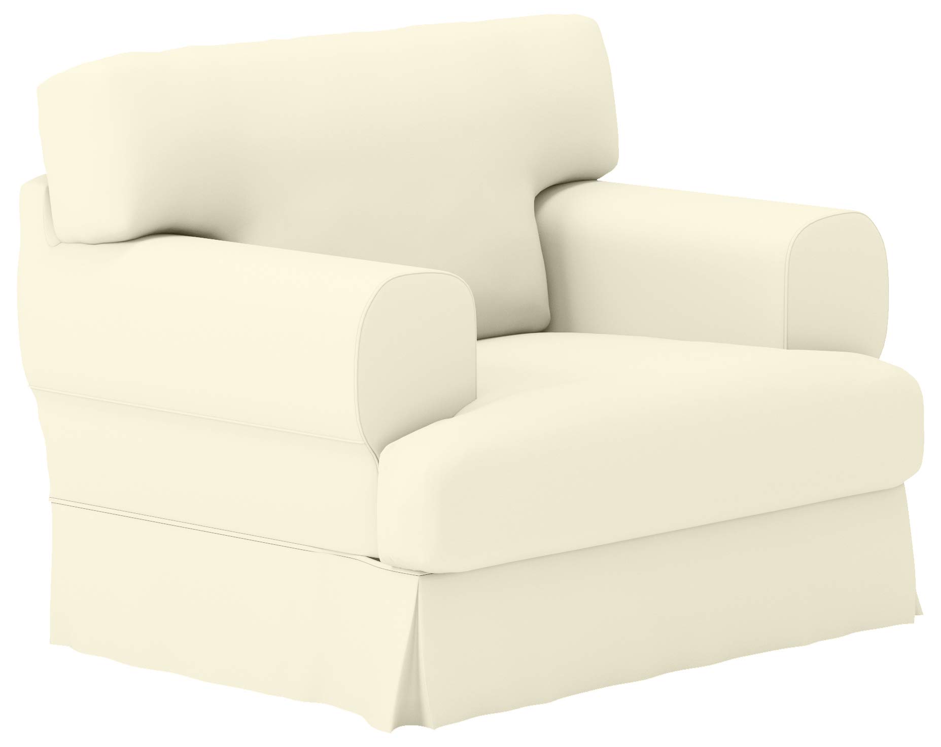 Durable Cotton Hovas Armchair Sofa Cover - Custom Made Slipcover for IKEA Hovas 1-Seat Chair, Washable Beige Fabric - Perfect for Living Room, Bedroom, and Home Office Decor