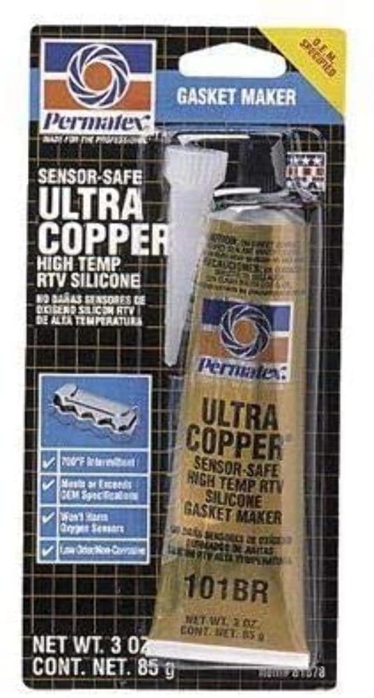 Permatex High-Temperature RTV Silicone Bronze Gasket Maker - Engine Sealant for Automotive, Marine & Industrial Use - Perfect for Exhaust Manifolds, Valve Covers & More