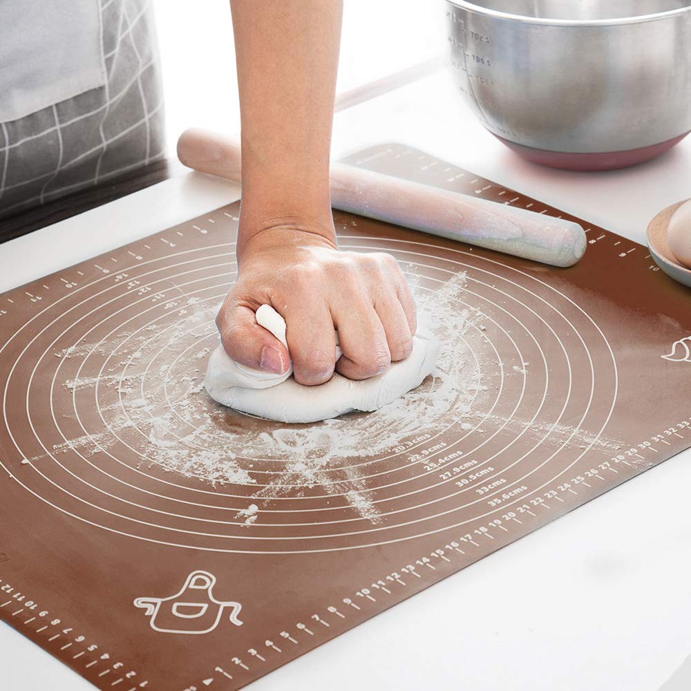 LIMNUO Extra Thick Silicone Baking Mat - Large Non Stick Pastry Sheet for Dough Rolling, Pie Crust, Cookies | Heat Resistant, Anti-Slip & Dishwasher Safe | Perfect for Baking, Cooking & Kitchen Decor