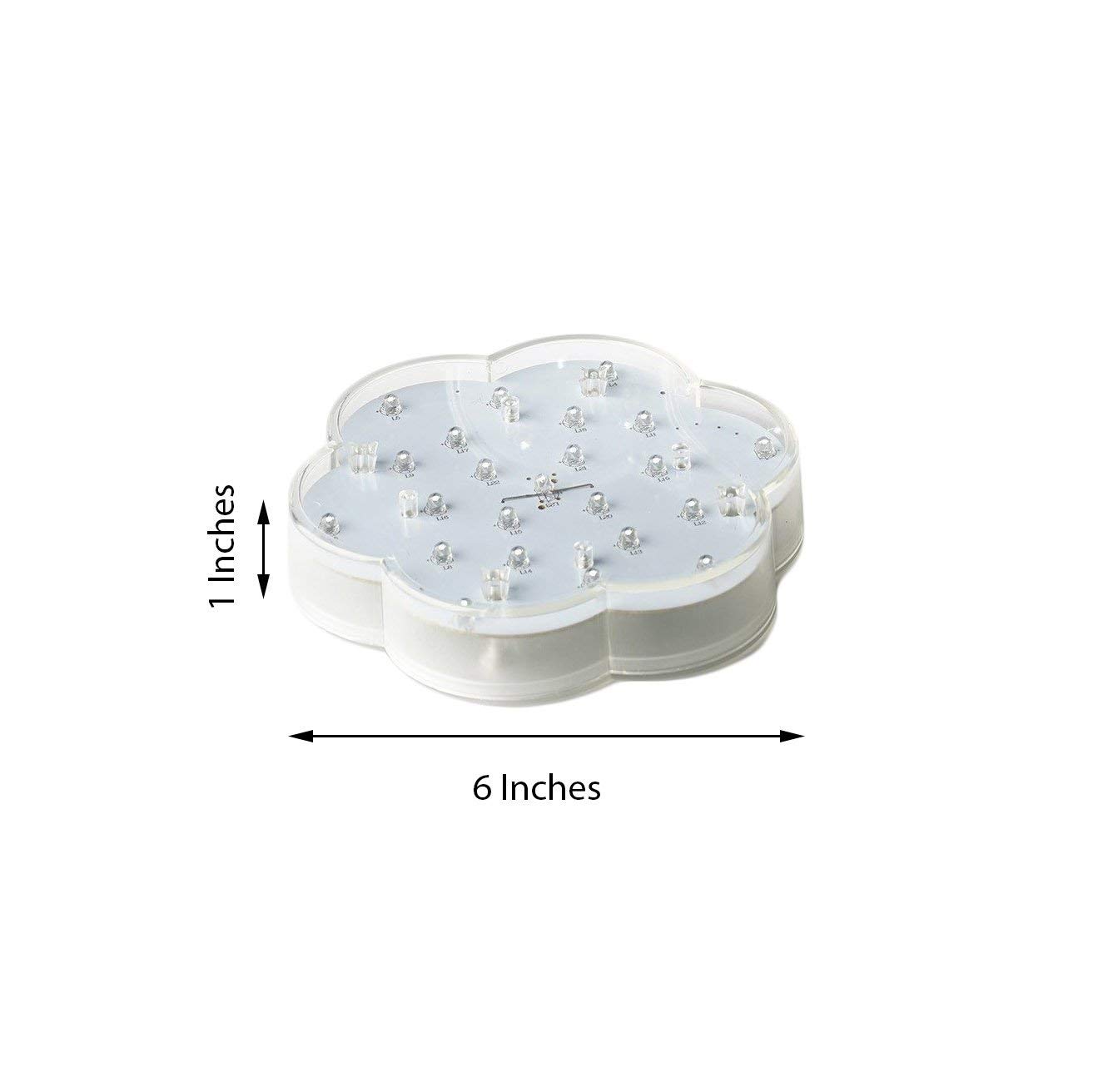4 Pack White 6-Inch LED Vase Lights - Battery Operated Floral Centerpieces for Wedding, Reception, Party & Home Decor - Perfect for Table Decorations, Holiday Events and Romantic Ambiance