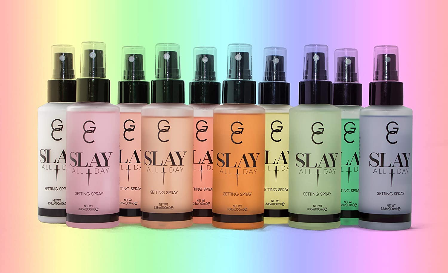 GC Makeup Setting Spray - Gerard Cosmetics Slay All Day Watermelon Scented | Oil Control & Matte Finish Facial Mist | Makeup Sealer for Long-Lasting Wear | 3.38oz (100ml) Cruelty-Free & USA Made | Perfect for Summer, Outdoor Events & All-Day Makeup Protection